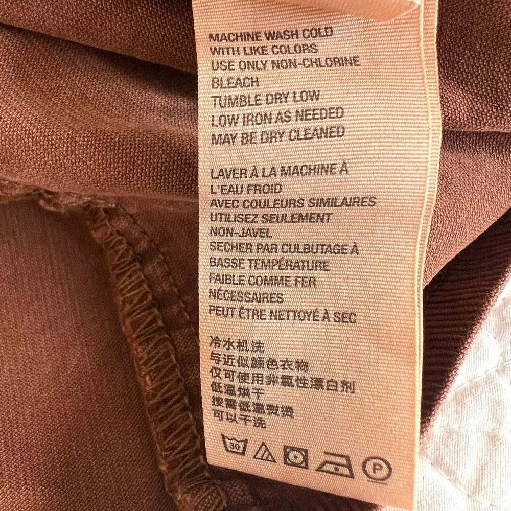 Free People Corduroy Mini Skirt Rust Burnt Orange High‎ Waisted Size 4 Boho Slit